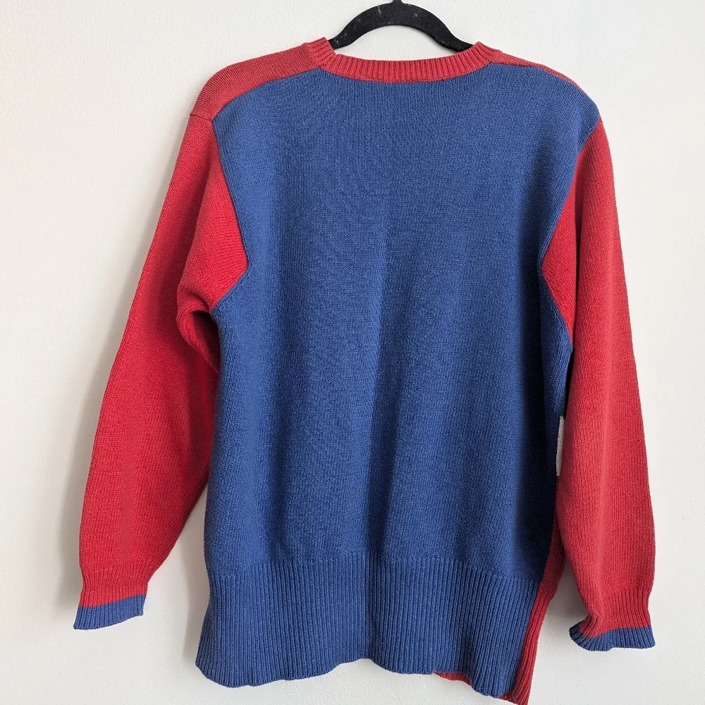 Vintage Leon Levin Novelty Golf Theme Knit Cotton Sweater XL Colorful - Picture 2 of 7